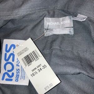 Michael Kors dress shirt NWT, size XL, dark gray